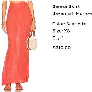 Savannah Morrow signature handloom maxi skirt . Unique silk and bamboo fabric.